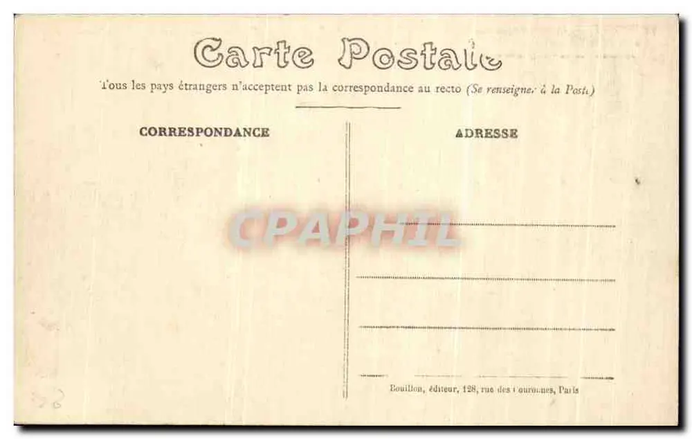 Senlis — Palast der Gerechtigkeit nach dem Septemberkrieg 1914 — Bouillon, Verlag - Rückseite