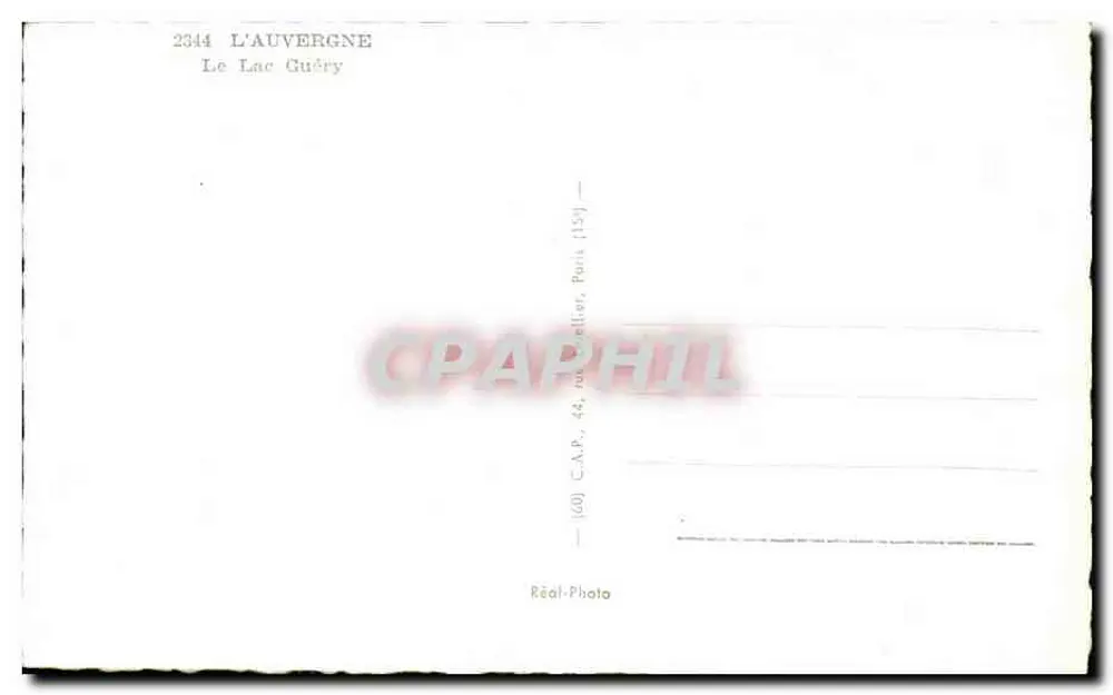 लेक ग्यूरी — ल'ऑवर्न — C.A.P., 44, रू डी ल'एटैंग, पेरिस (15e) - पीछे