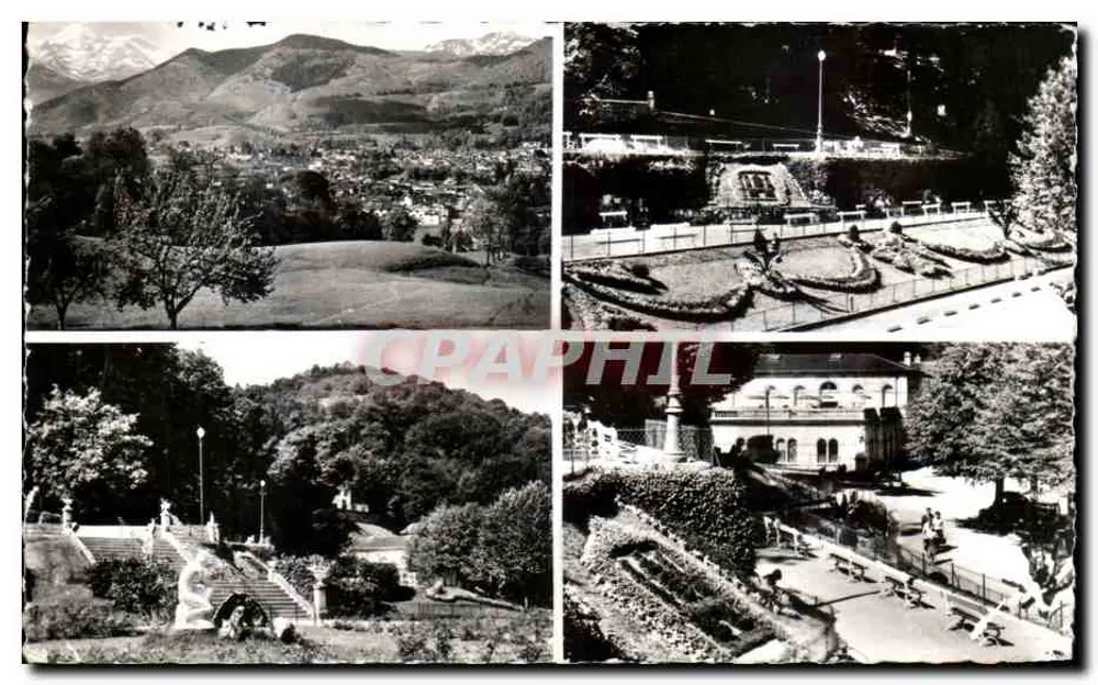 Bagnères-de-Bigorre — vista panorâmica e jardins — Edições JOVET, Paul - Frente