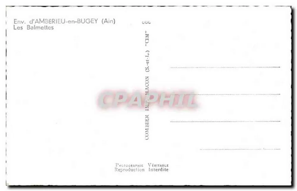Les Balmettes — Vista de Amberieu-en-Bugey (Ain) — Comblier (S.-et-L.) - Reverso