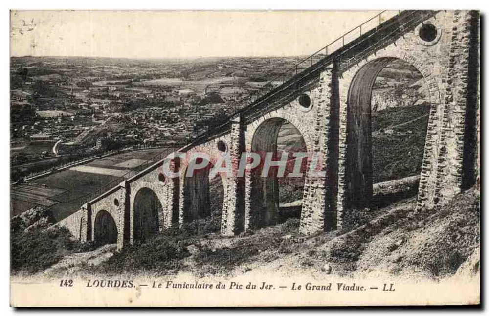 Lourdes — Der Funicular des Pic du Jer — Der Große Viadukt — LL - Vorderseite