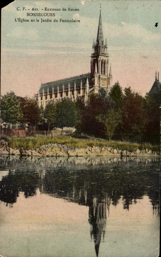 Bonsecours — L'Église et le Jardin du Funiculaire — C.V. 621 - Vorderseite