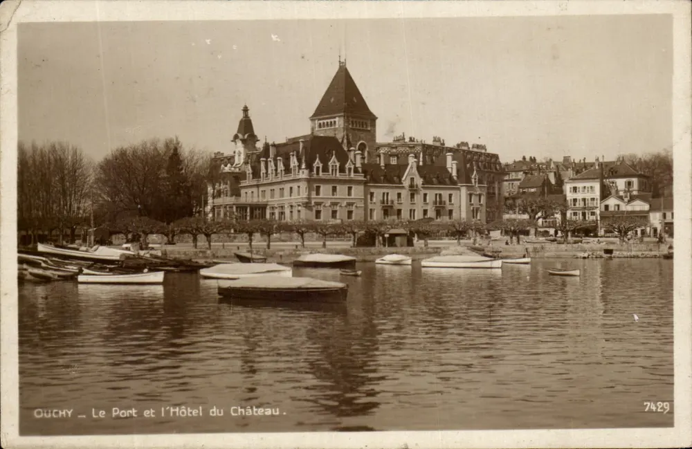 Ouchy — Der Hafen und das Schlosshotel — Ausgabe 7429 - Vorderseite