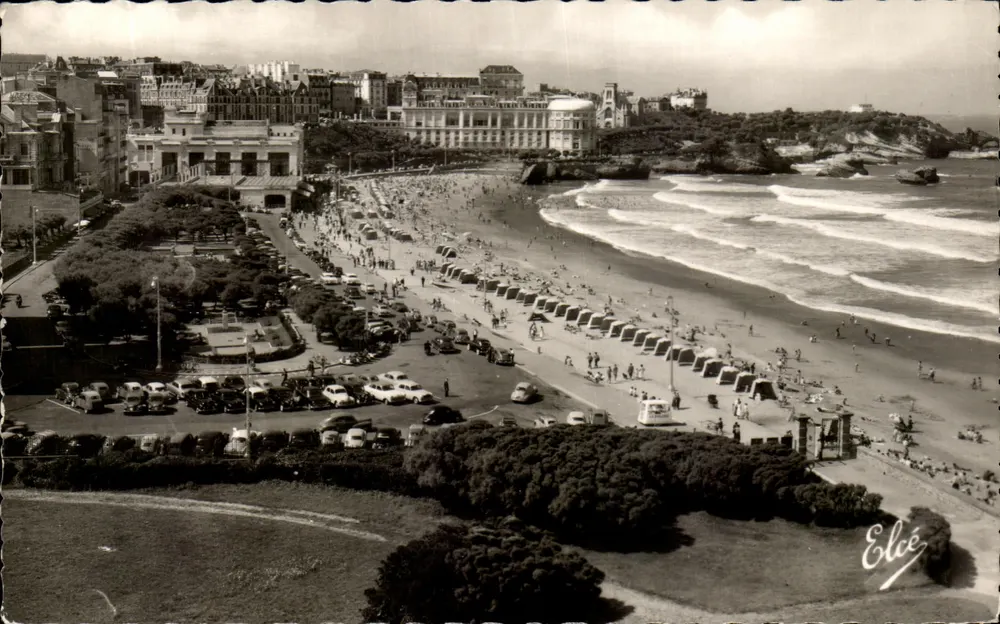 Biarritz — Die Gärten und die Grande Plage — L. Chataigneau, Biarritz - Vorderseite