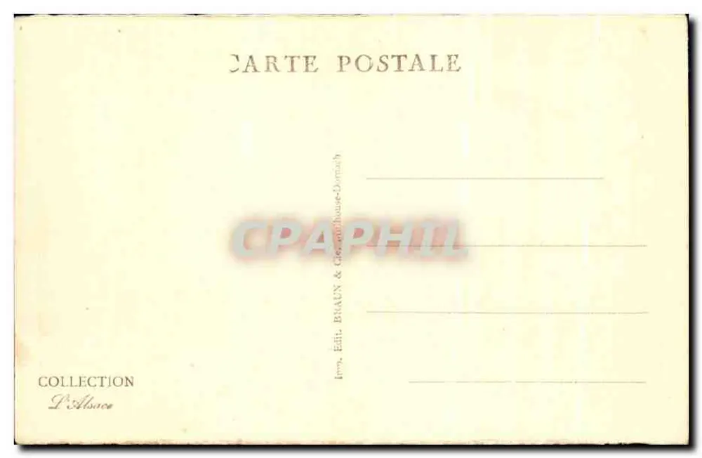 Mont Sainte-Odile -- Ansicht von der Nordseite -- Sammlung L'Alsace, Verlag Braun & Cie, Straßburg - Rückseite