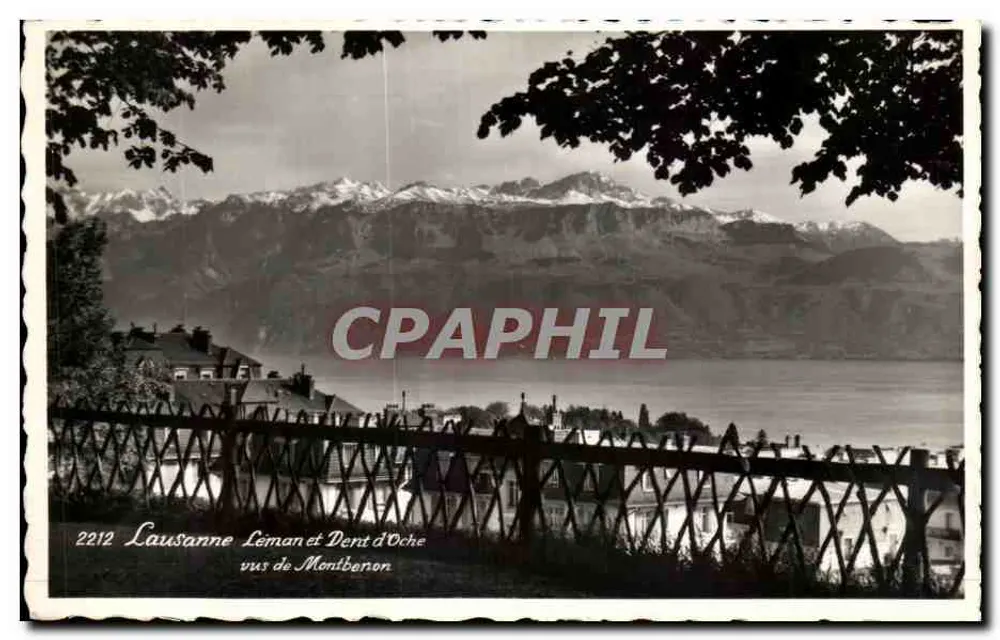 Lausanne, Léman und Dent d'Oche von Montberon aus gesehen — n°2212 - Vorderseite