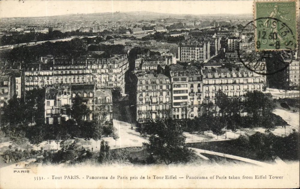 Paris — Panorama vom Eiffelturm — F. F. Paris 3531 - Vorderseite