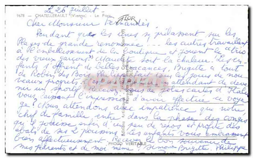 चाटेलरॉल में एक बगीचा — आर्क द्वारा देखा — प्रकाशक एफएलओआर नंबर 9678 - पीछे