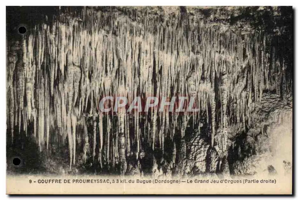 Gouffre de Proumeyssac — Das Große Orgel-Spiel (Rechte Seite) — Verleger R. Gautulier, Pégueux - Vorderseite
