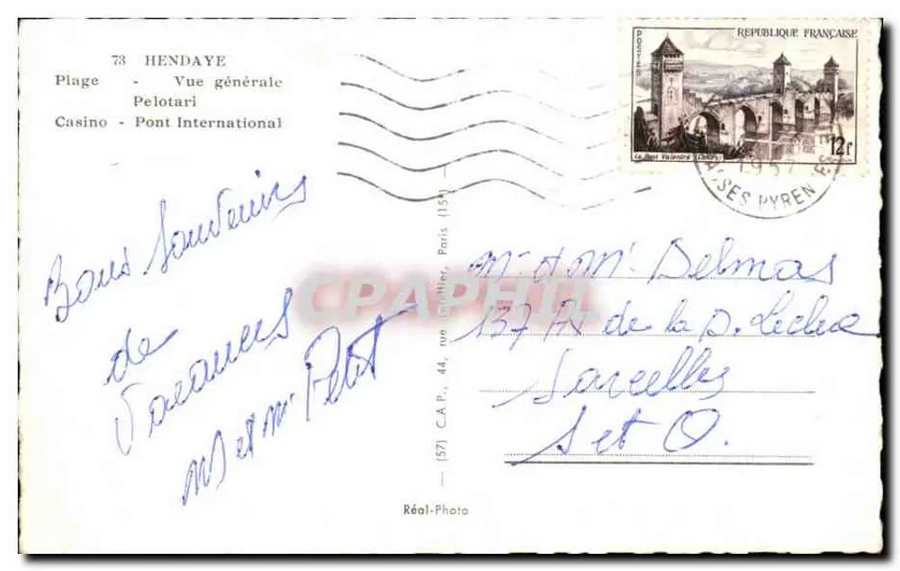 Hendaye — vista geral — Réal-Photo, n°73 - Verso