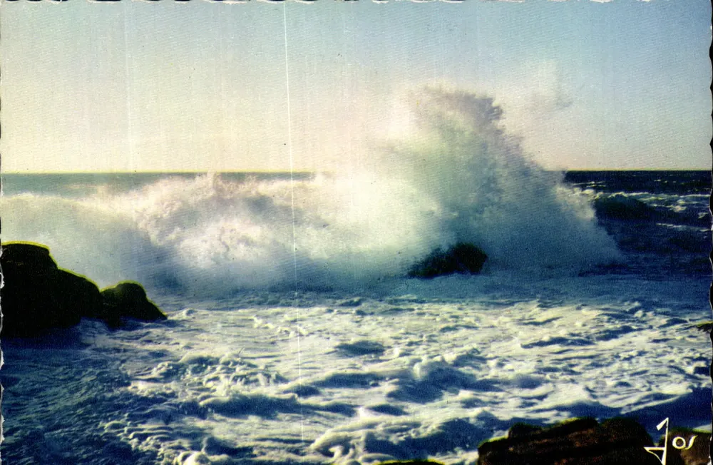 Brechende Welle an der Bretonischen Küste — La Bretagne en Couleurs, n° 1.X 0170 - Vorderseite