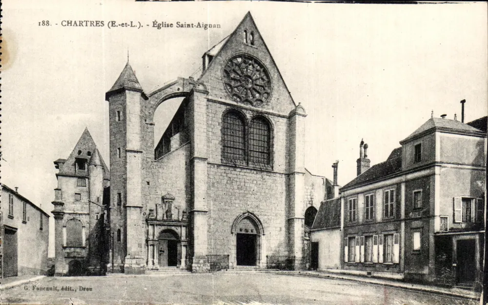 Chartres (E.-et-L.) - Igreja de Saint-Aignan — G. Faoucault, editor, Drou - Frente