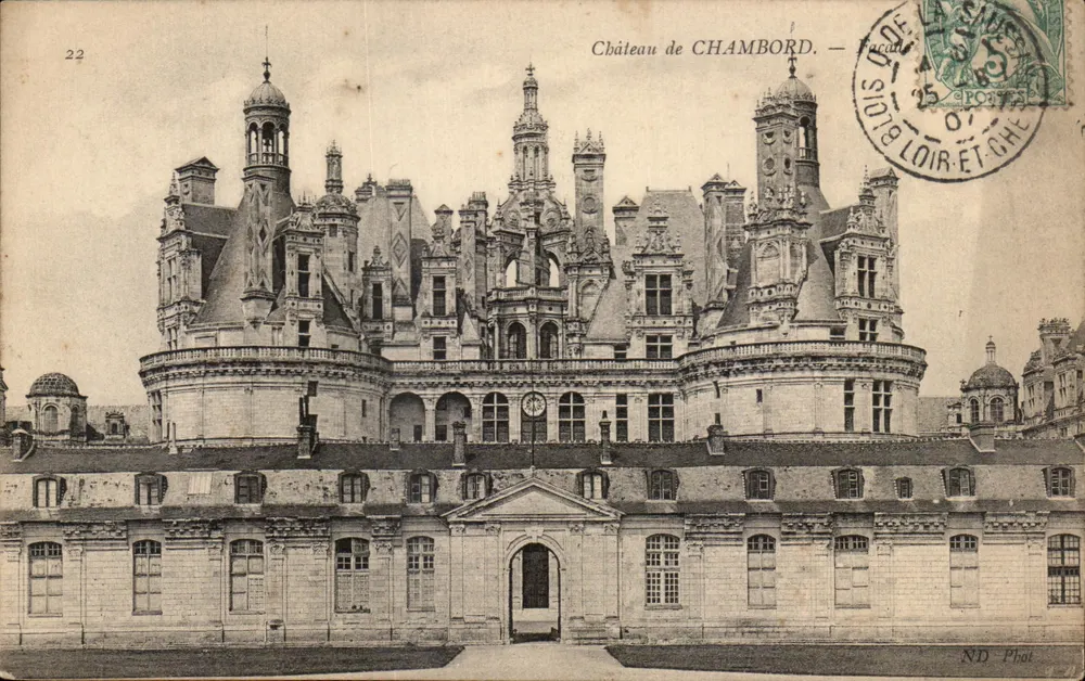 Castelo de CHAMBORD — Vista panorâmica — ND Phot - Frente
