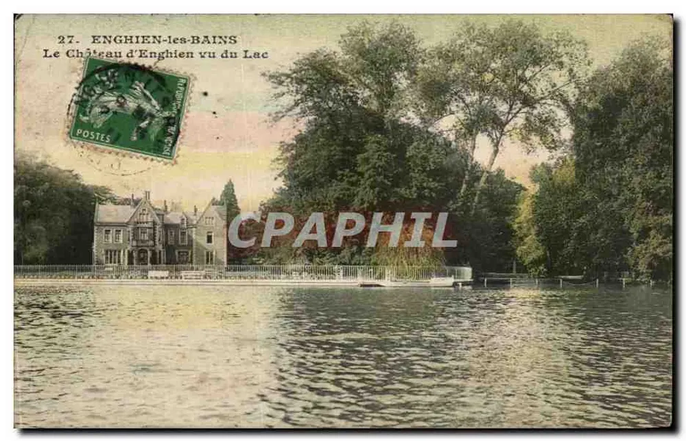 Enghien-les-Bains — Schloss Enghien vom See aus — Verlag Agence du Nord - Vorderseite