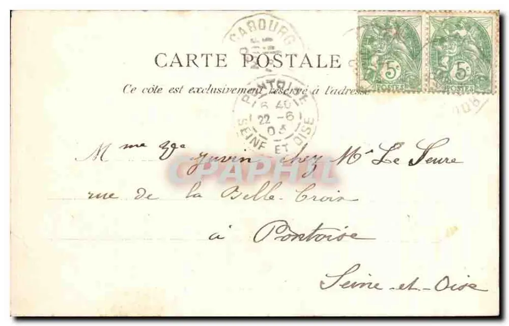 Houlgate — Grand Hôtel — J. Baffecourt, Caen (dép. 14) - Verso