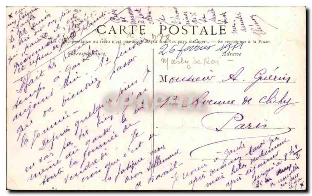 Parc de Villeneuve-l'Étang — Ansicht über die Teiche — E. Marianne, Paris - Rückseite