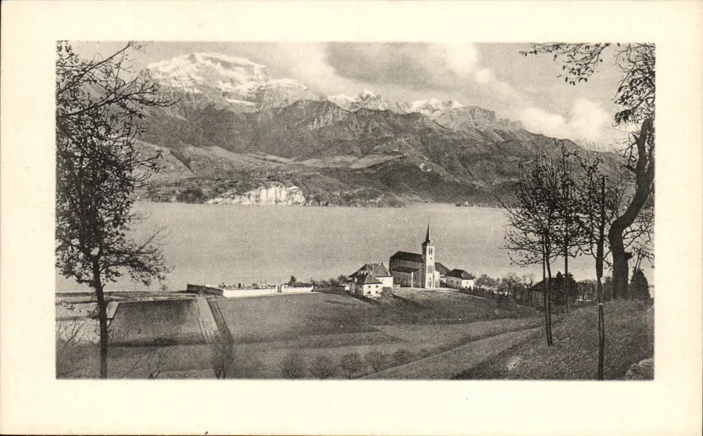 Der See von Annecy — Kirche von Sévrier und die Tournette — Verlag Lévy, Paris - Vorderseite