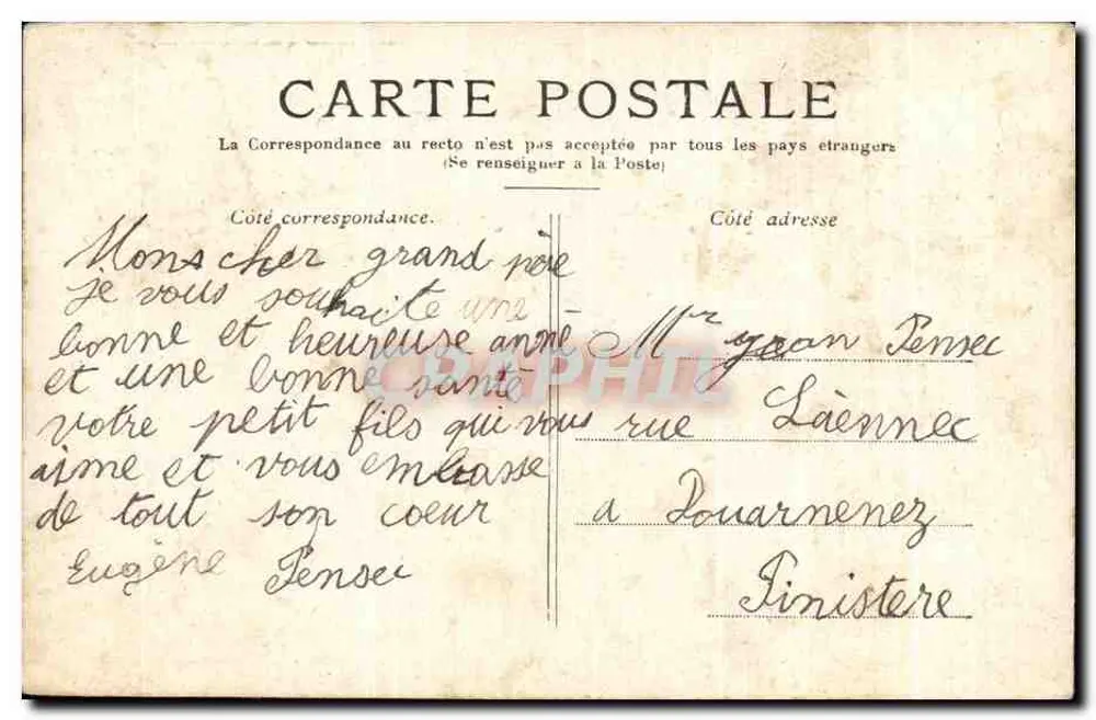 Pássaros carregando cartas de felicitações — Felicidade, Saúde, Prosperidade — editor não visível - Verso