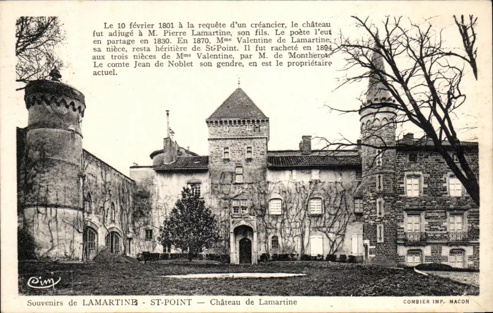 Schloss Lamartine — Erinnerungen an Lamartine — Combier Imp. Macon - Vorderseite