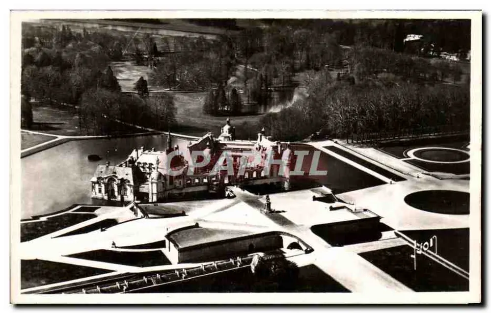 Chantilly (Oise) — Vista aérea do Castelo — Edições d'Art Martel - Frente