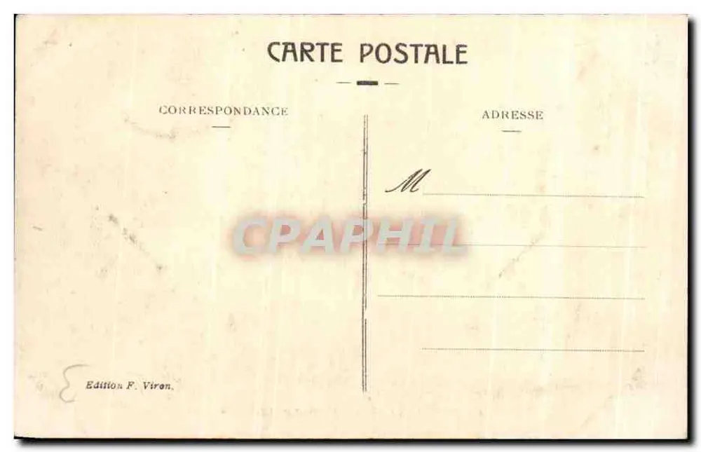 Lourdes - Virgem Coroada e Castelo — Edição F. Viron, n°12 - Verso