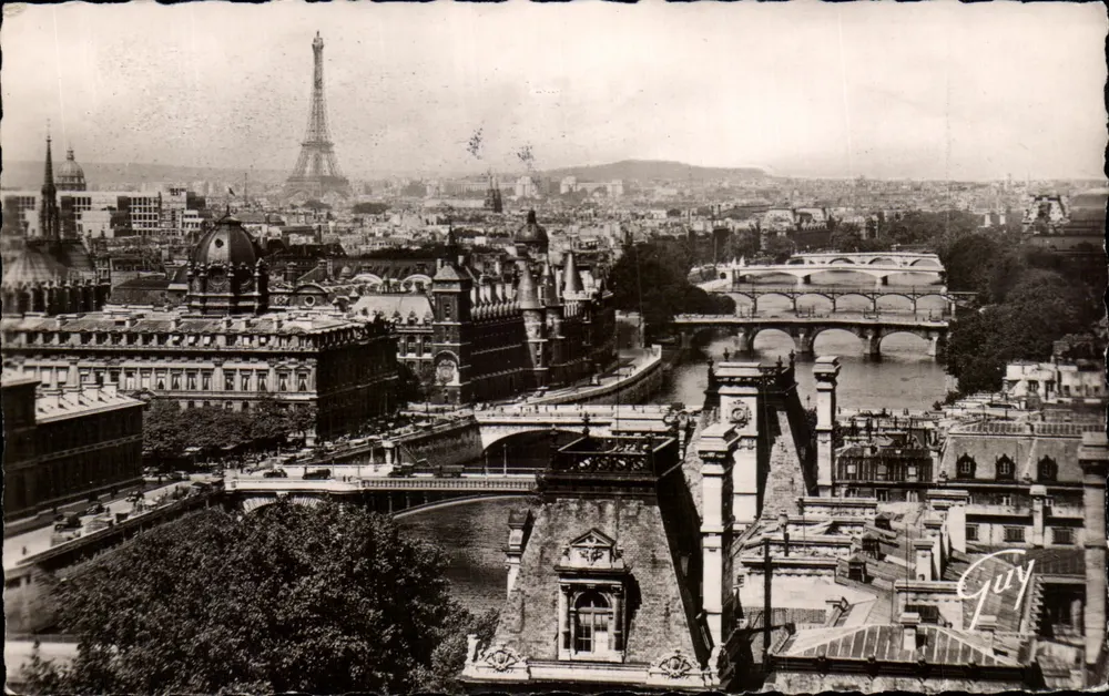 Paris und seine Wunder — Aussicht auf die sieben Brücken — Kunstausgabe 'Guy' Nr. 3.065 - Vorderseite
