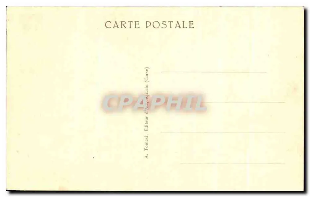 Calanches de Piana — Panoramablick auf die Klippen und Straße — A. TOMASI, n° 1139 - Rückseite