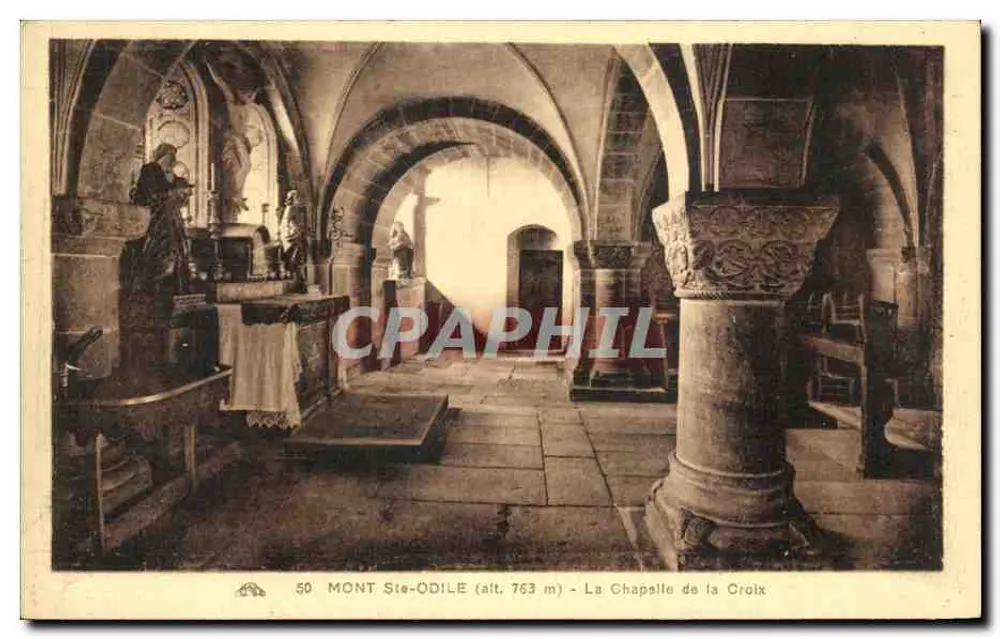 Mont Ste-Odile (alt. 763 m) — La Chapelle de la Croix — Verlag: Ancienne des Arts Photomécaniques, Straßburg - Vorderseite