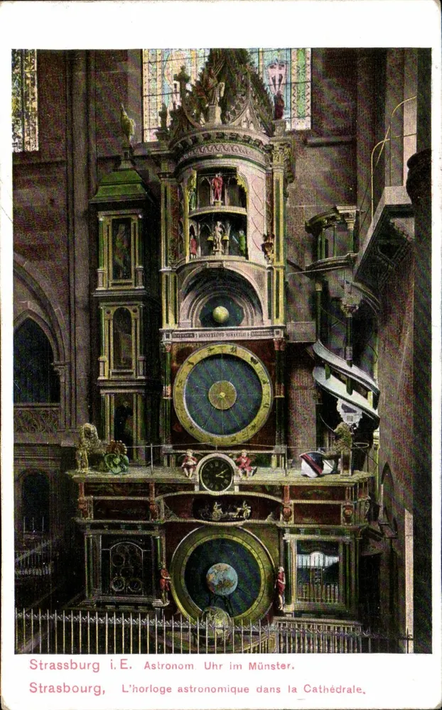 Strasbourg i.E. — Die astronomische Uhr in der Kathedrale — Felix Lulib, Kunstverlaganstalt, Strasbourg i.E. - Vorderseite