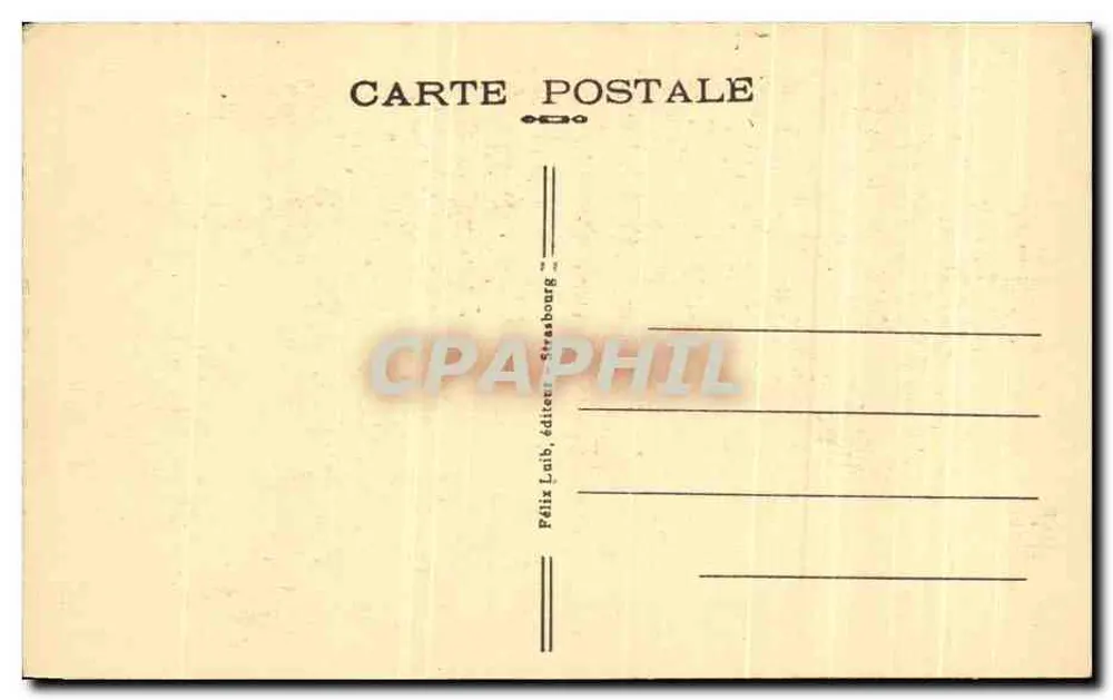 Ruínas de Landsberg — Editor Félix Lab, Strasbourg - Verso