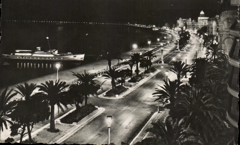 Nice — Noite — Promenade en Mer — Éditions G. M. Production Lézard - Frente