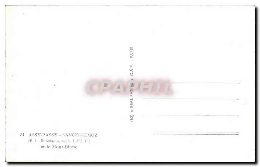 Assy-Passy - Sancellemoz und der Mont-Blanc — (P. L. Dubuisson, Arch. D.P.I.G.) - Rückseite