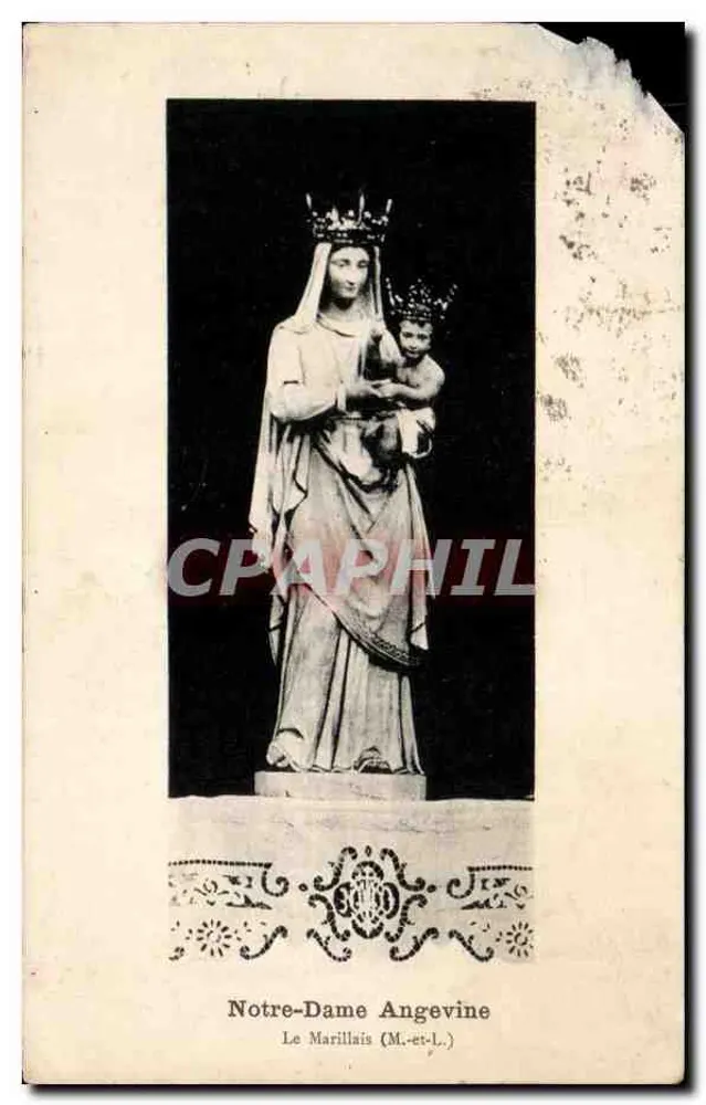 Notre-Dame Angevine — statue de la Vierge à l'Enfant — éditeur H. Sarraudeau, imprimeur-éditeur à Angers - Vorderseite