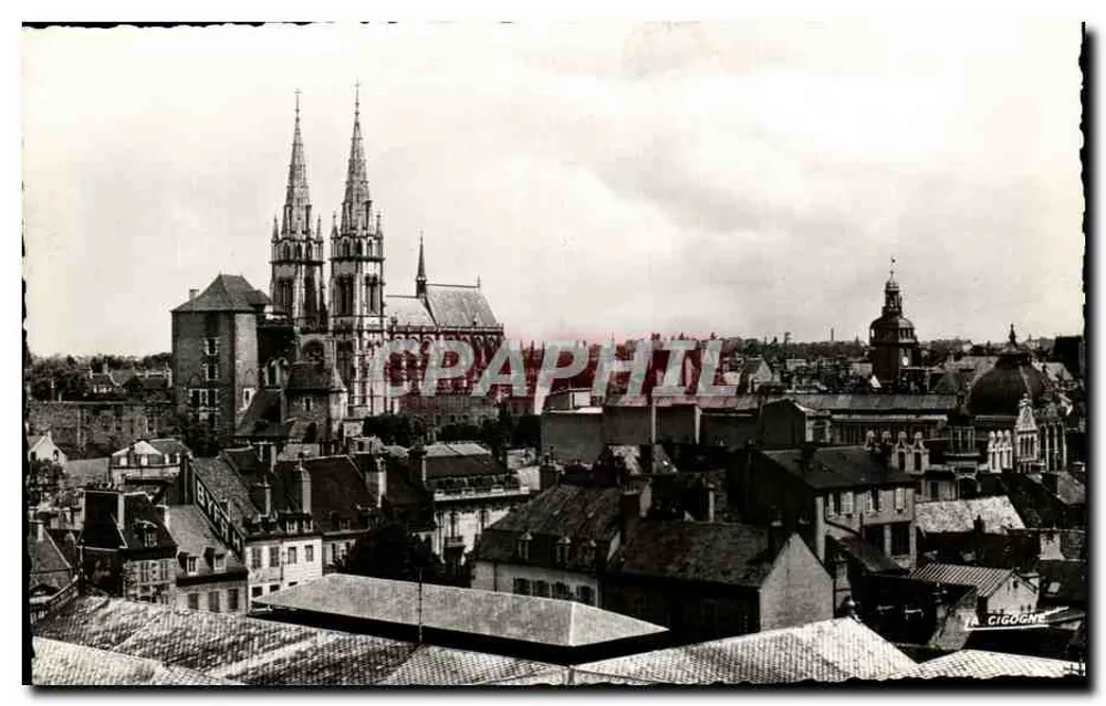 Moulins (Allier) — Allgemeiner Blick und die Kathedrale — Editions La Cigogne - Vorderseite