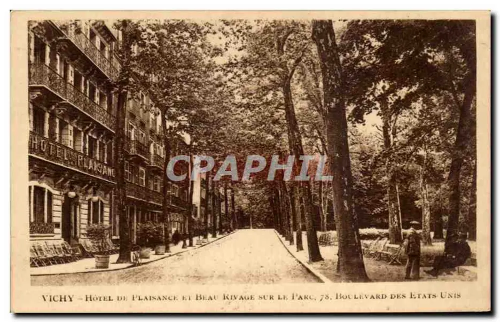 Vichy — Hotel de Plaisance und Beau Rivage am Park, 78, Boulevard des États-Unis - Vorderseite