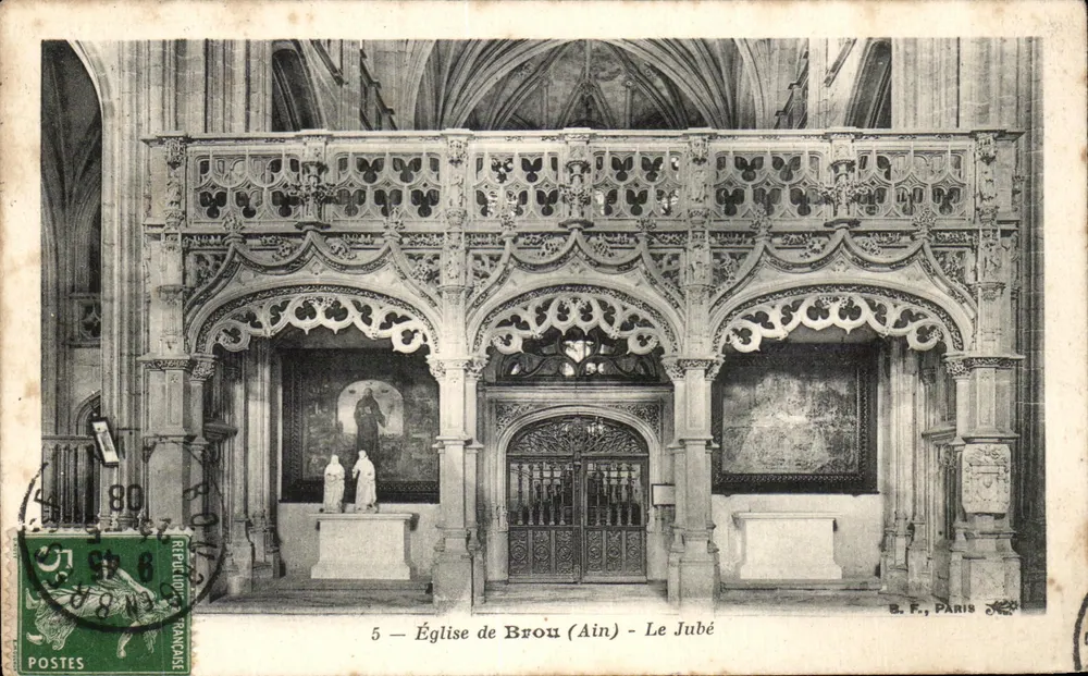 Igreja de Brou (Ain) - O Jubé — B.F., Paris - Frente