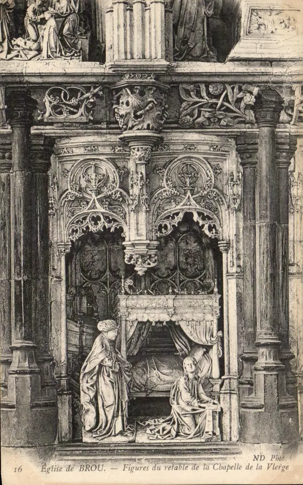 Kirche von BROU — Figuren vom Altar der Kapelle der Jungfrau — ND Phot - Vorderseite