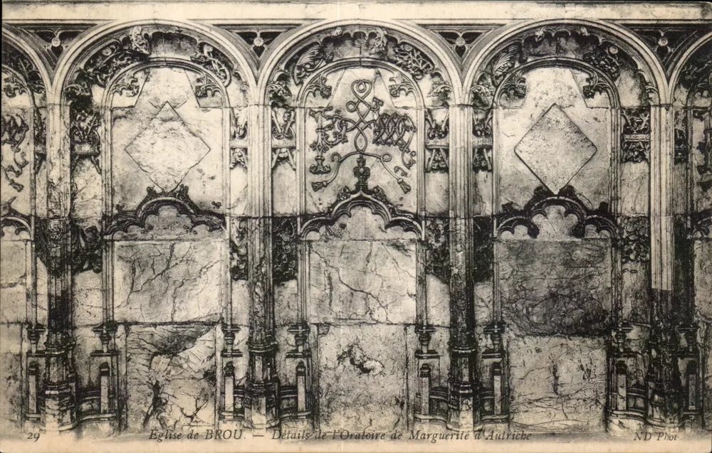 Kirche von BROU — Details des Oratoriums von Marguerite d'Aultriche — ND Phot - Vorderseite