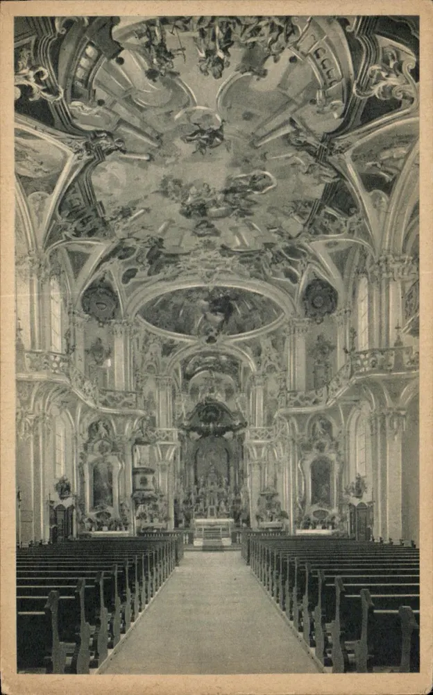 Innenraum der Cistercienser-Kirche von Birnau — Bodensee — Kunstverlag Erwin Burda, Freiburg i. Br. - Vorderseite