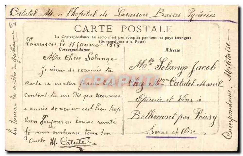 Cambo-les-Bains — La Vire und Haut-Cambo — unbekannter Verlag, n° 24 - Rückseite