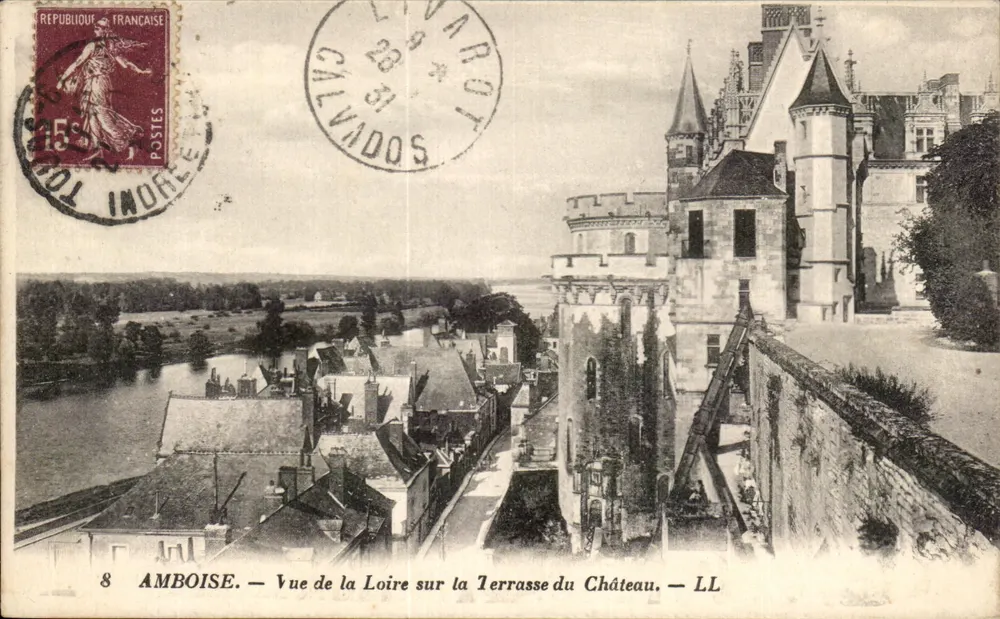 Amboise — Ansicht der Loire von der Schloss-Terrasse — LL - Vorderseite
