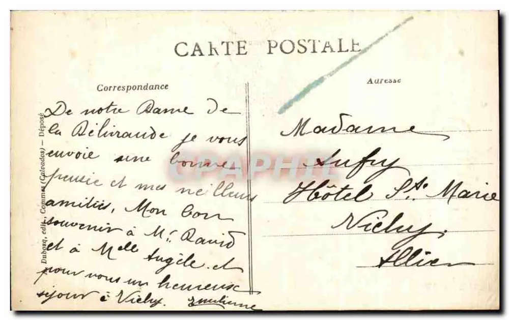 Nos Pés de N.-D. de LA DÉLIVRANDE — editor A+D 571 - Verso