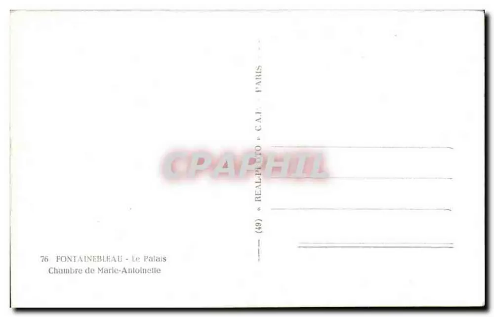 Zimmer von Marie-Antoinette — Schloss Fontainebleau — C.A.P. Paris - Rückseite