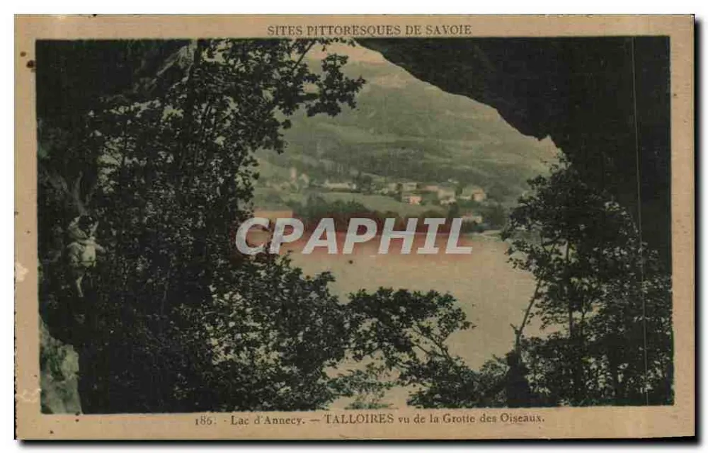See Annecy — Talloires von der Vogelhöhle aus gesehen — pittoreske Orte der Savoie - Vorderseite
