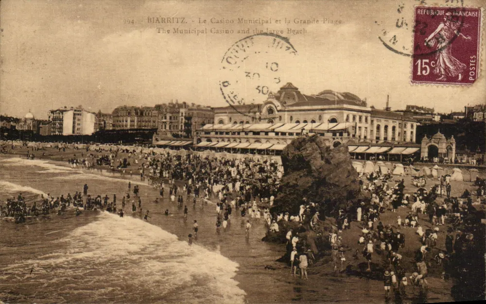 Biarritz - Das Municipale Casino und die Grande-Plage — Cl. Ouvrard, Bayonne, n°994 - Vorderseite
