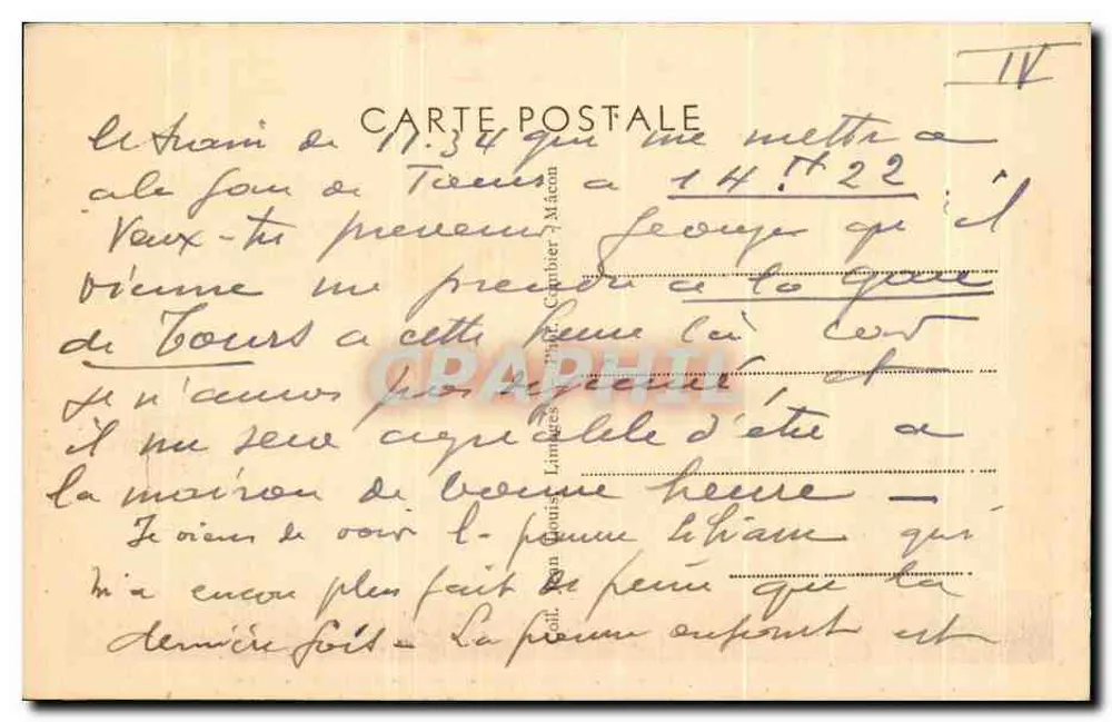 Limoges (Hte-Vienne) — Place Jourdan und Avenue de la Gare — Cimy - Rückseite