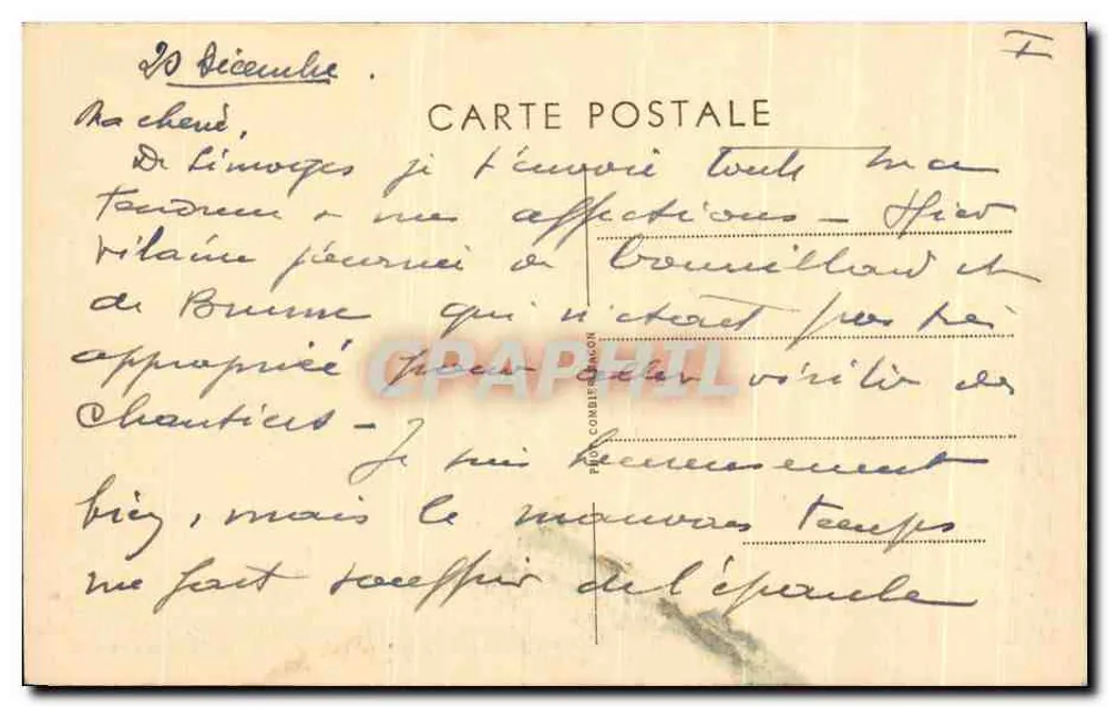 Limoges (Hte-Vienne) — La Estación y los Jardines — Coll. Jean Louis - Reverso