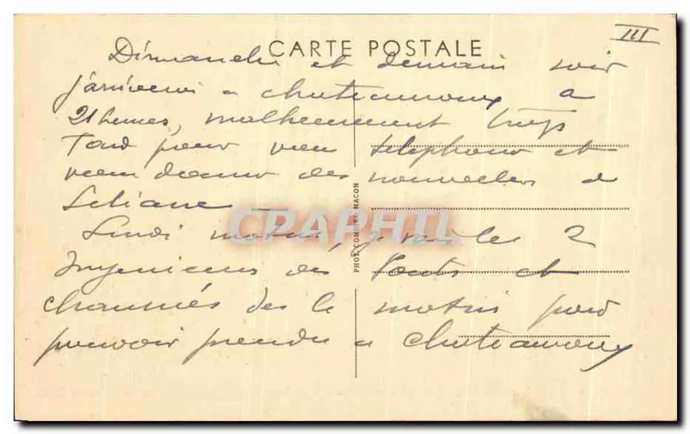 Limoges (Hte-Vienne) — Cruzeiro Tourny — Hotel Central — Coleção Jean Louis - Verso