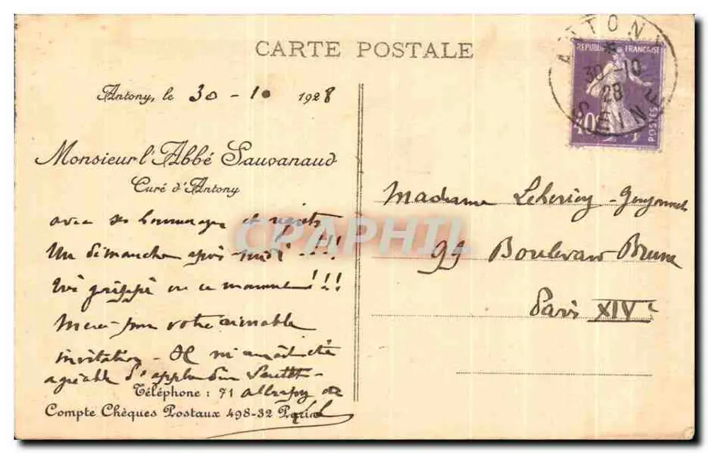 Raphaël — A Virgem Mãe — Mignard, editor, Paris - Verso