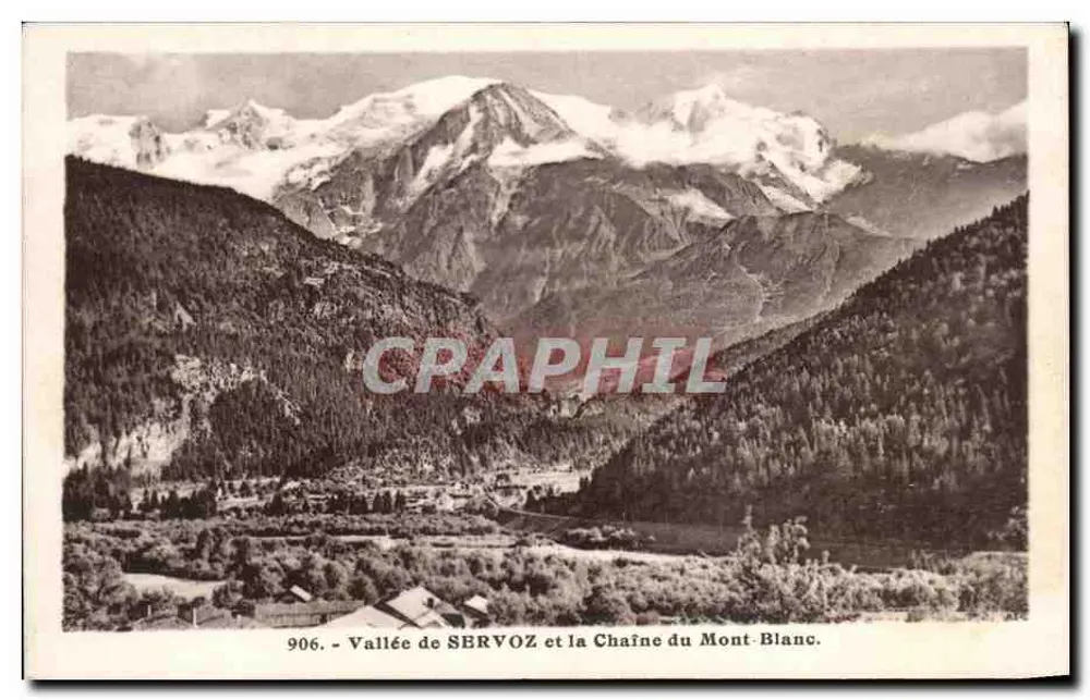 Tal von SERVOZ und die Kette des Mont-Blanc — 906 — L. Morand, Haute-Savoie - Vorderseite